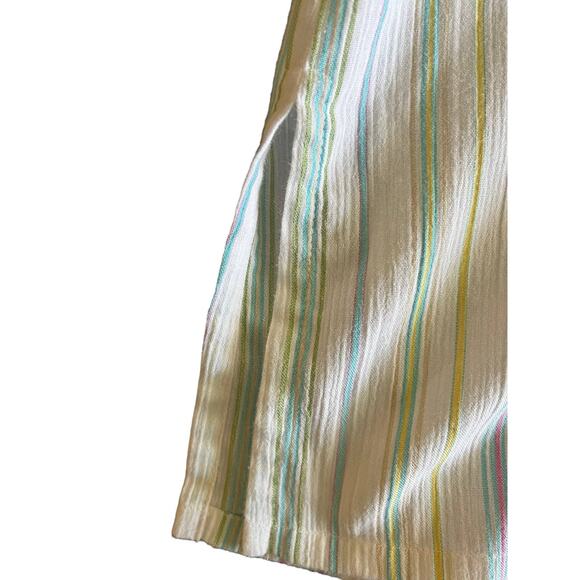 Koret 3/4 Sleeve Embroidered Button Up Cotton Blend Blouse SzL - Picture 5 of 11